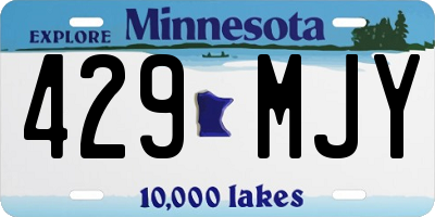 MN license plate 429MJY