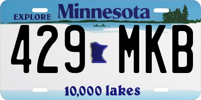 MN license plate 429MKB