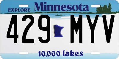 MN license plate 429MYV