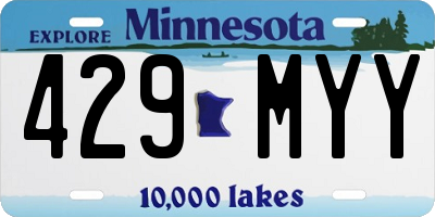 MN license plate 429MYY