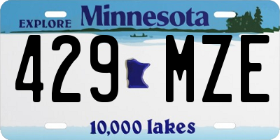 MN license plate 429MZE