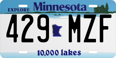 MN license plate 429MZF