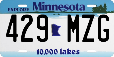 MN license plate 429MZG
