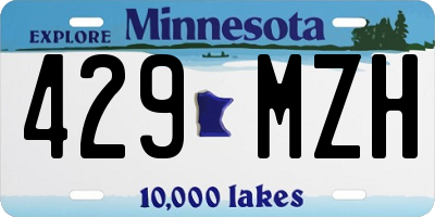 MN license plate 429MZH