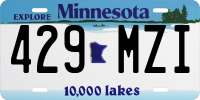 MN license plate 429MZI