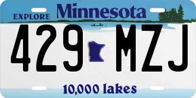 MN license plate 429MZJ
