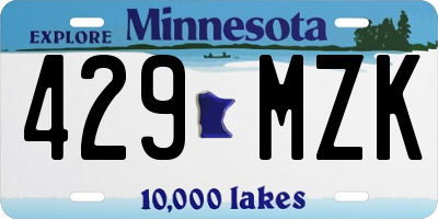 MN license plate 429MZK