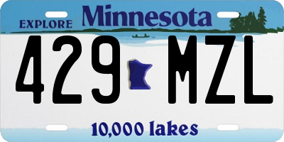 MN license plate 429MZL