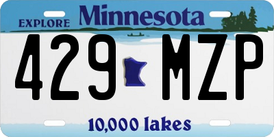 MN license plate 429MZP
