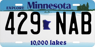 MN license plate 429NAB