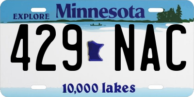 MN license plate 429NAC