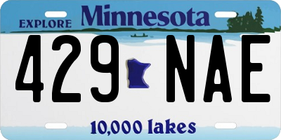 MN license plate 429NAE