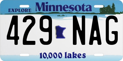MN license plate 429NAG