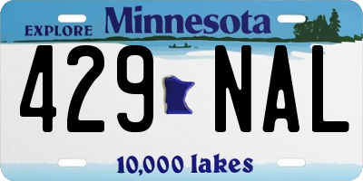 MN license plate 429NAL