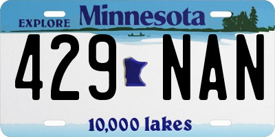MN license plate 429NAN