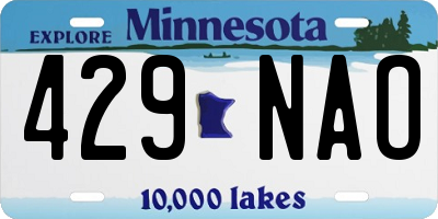MN license plate 429NAO