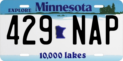 MN license plate 429NAP