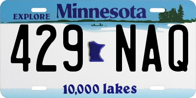 MN license plate 429NAQ