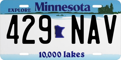 MN license plate 429NAV