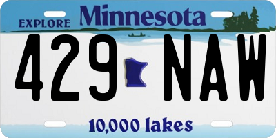 MN license plate 429NAW