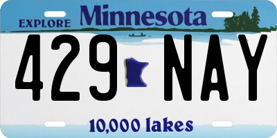 MN license plate 429NAY