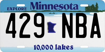 MN license plate 429NBA