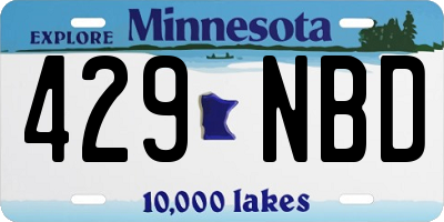 MN license plate 429NBD