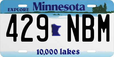 MN license plate 429NBM
