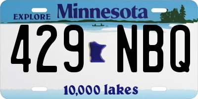 MN license plate 429NBQ