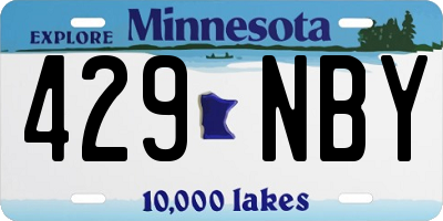 MN license plate 429NBY