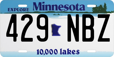 MN license plate 429NBZ