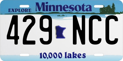 MN license plate 429NCC