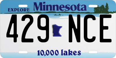 MN license plate 429NCE