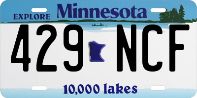 MN license plate 429NCF