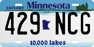 MN license plate 429NCG