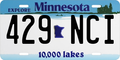 MN license plate 429NCI