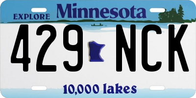MN license plate 429NCK