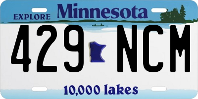 MN license plate 429NCM