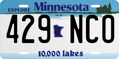 MN license plate 429NCO