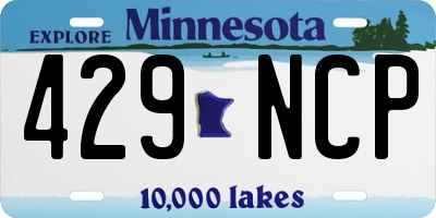 MN license plate 429NCP