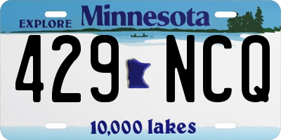 MN license plate 429NCQ