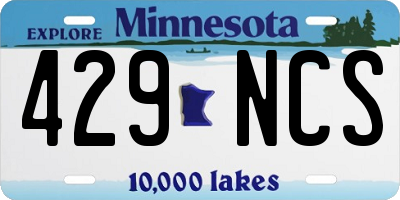 MN license plate 429NCS