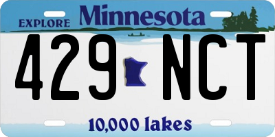 MN license plate 429NCT
