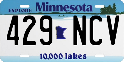 MN license plate 429NCV