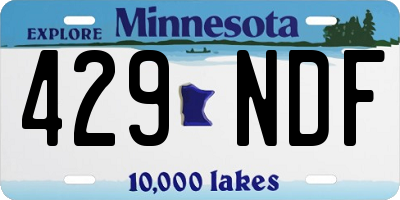 MN license plate 429NDF