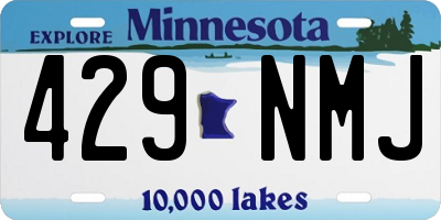 MN license plate 429NMJ