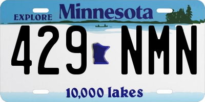 MN license plate 429NMN