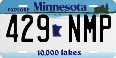 MN license plate 429NMP