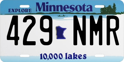 MN license plate 429NMR