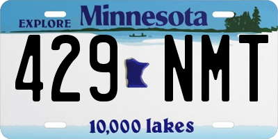 MN license plate 429NMT
